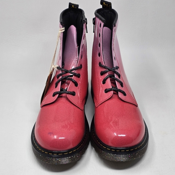 Dr. Martens 31405 Gradient Glitter Lace-up Zipper Boots Womens Size 7 Pink New - Picture 8 of 13